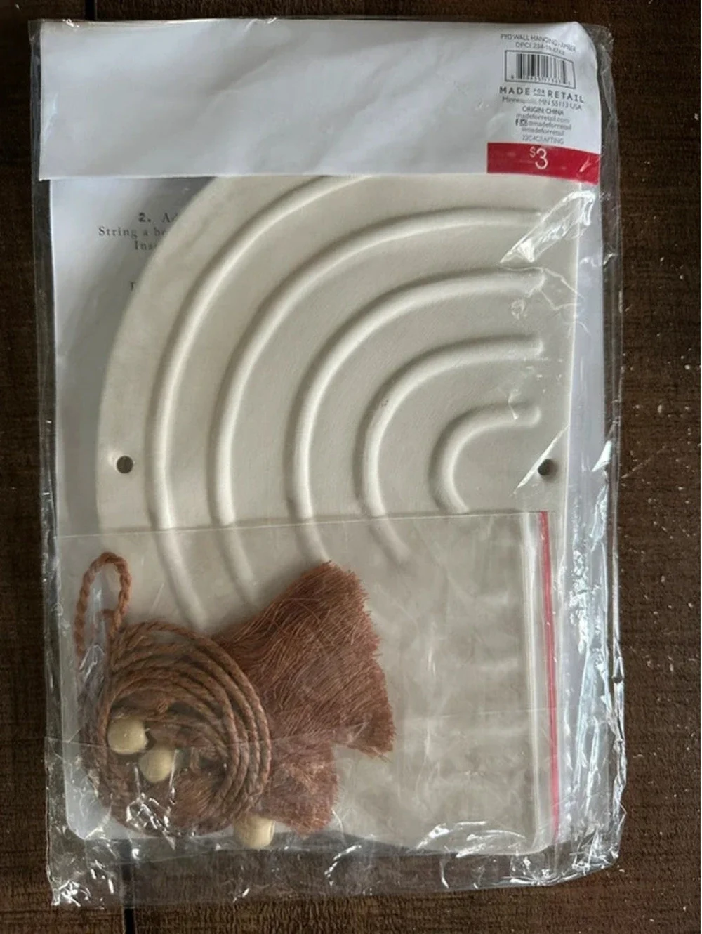 PYO Ceramic Rainbow DIY Wall Hanging Kit Tassels Beads Boho Craft New
